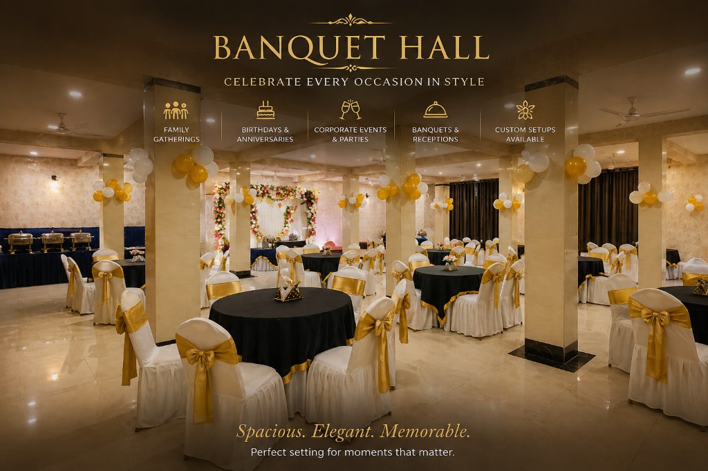 Minari banquet hall: family gatherings, birthdays, corporate events, and custom setups—spacious and elegant setting for celebrations in Dhanbad